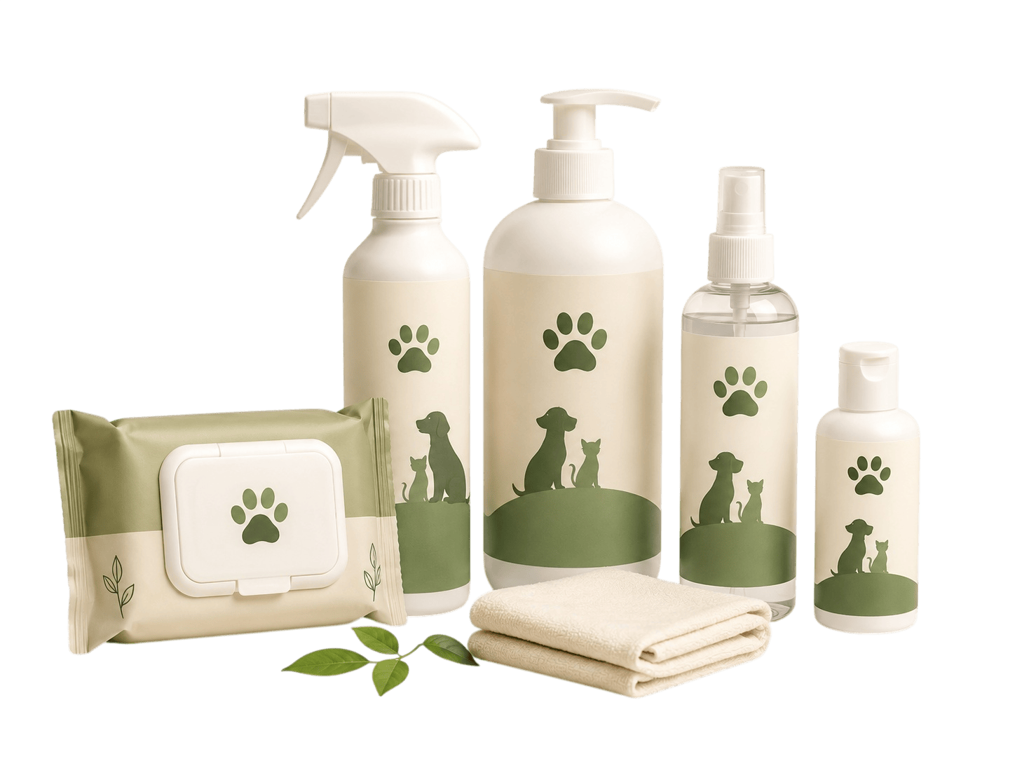 Custom pet cleaning and care products for private label brands