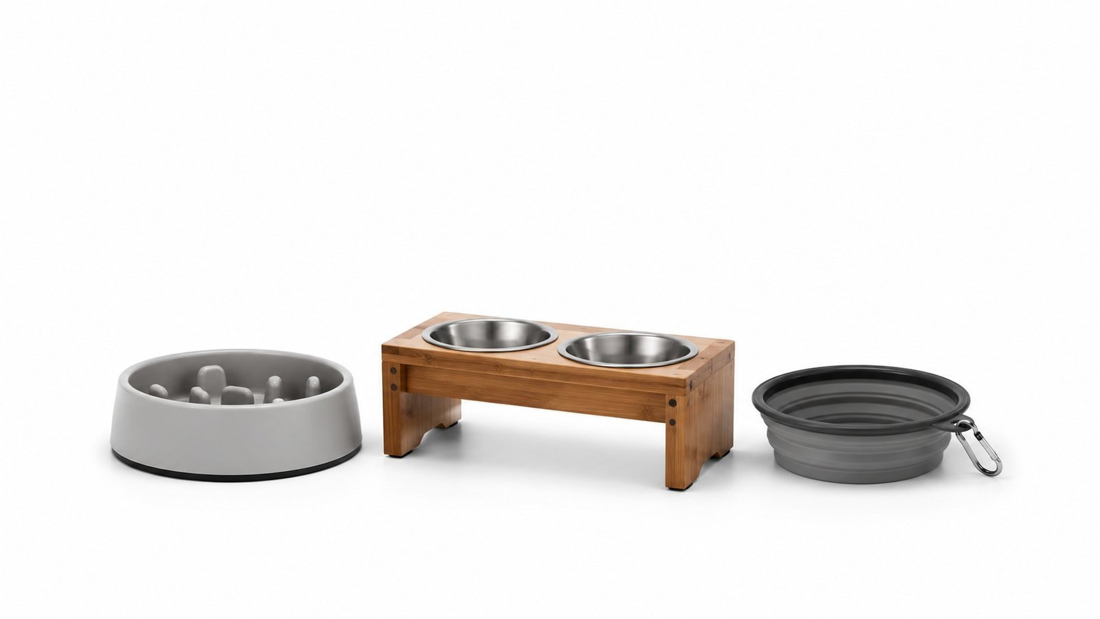 Custom pet feeders manufacturer with slow feeder bowl, raised feeder and travel bowl