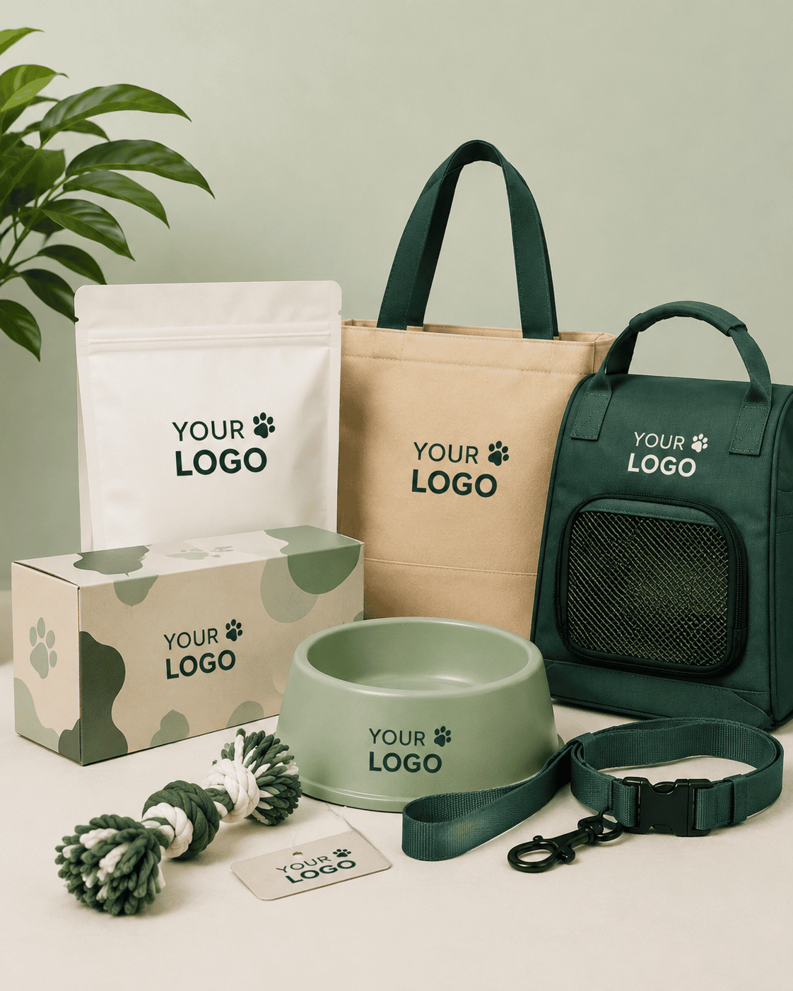 Custom pet product line with private label packaging and logo branding options