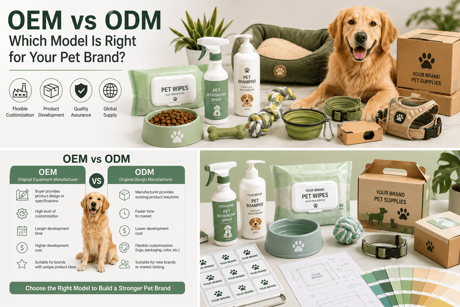 OEM vs ODM pet products guide for private label pet brands and global buyers