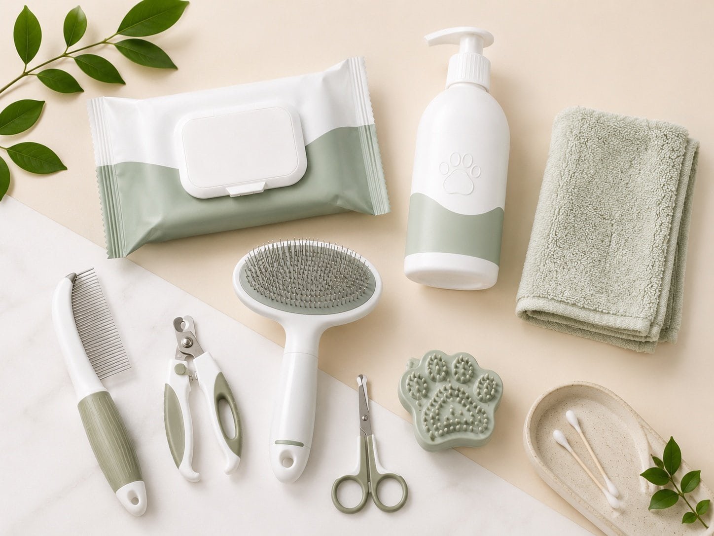 pet-grooming-products-flatlay-category-b2b-manufacturer