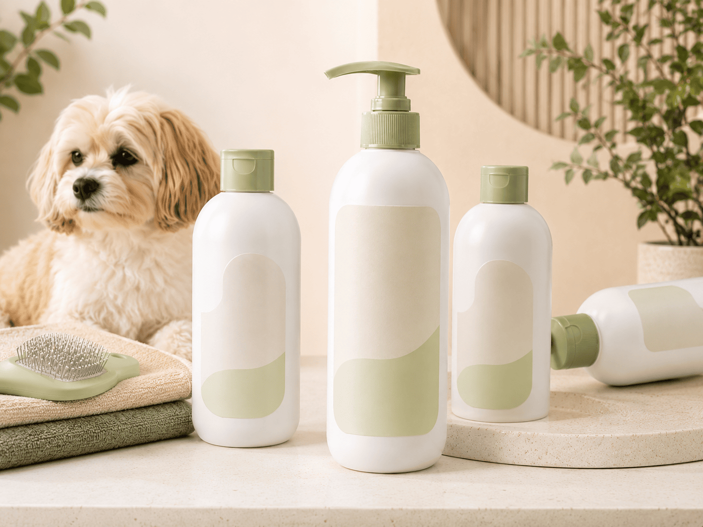 Private label pet shampoo products for custom pet grooming brands
